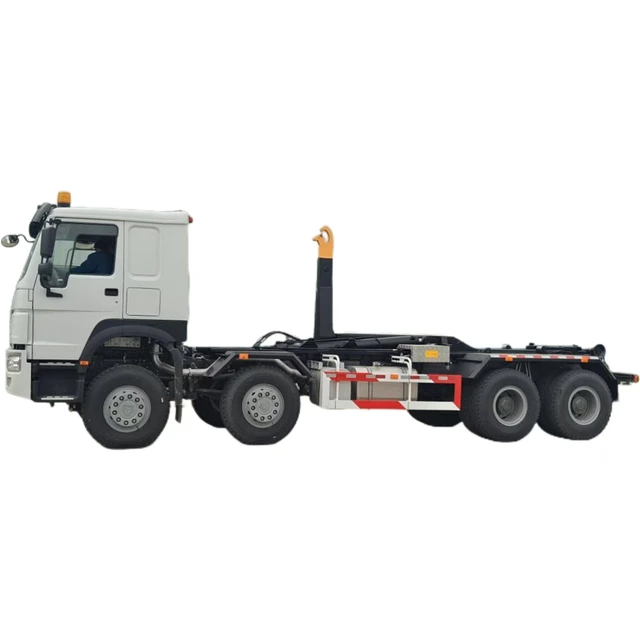 Hydraulic hook lift hoist mounted on heavy duty trucks HOWO 26Ton Forland Hook Lifting Garbage Collection Truck