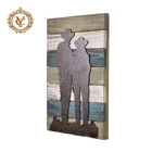 Wood Wood Wetal Cowboy Cowgirl Wood Wall Wall Decor Metal Hanging Cowboy Western Decor