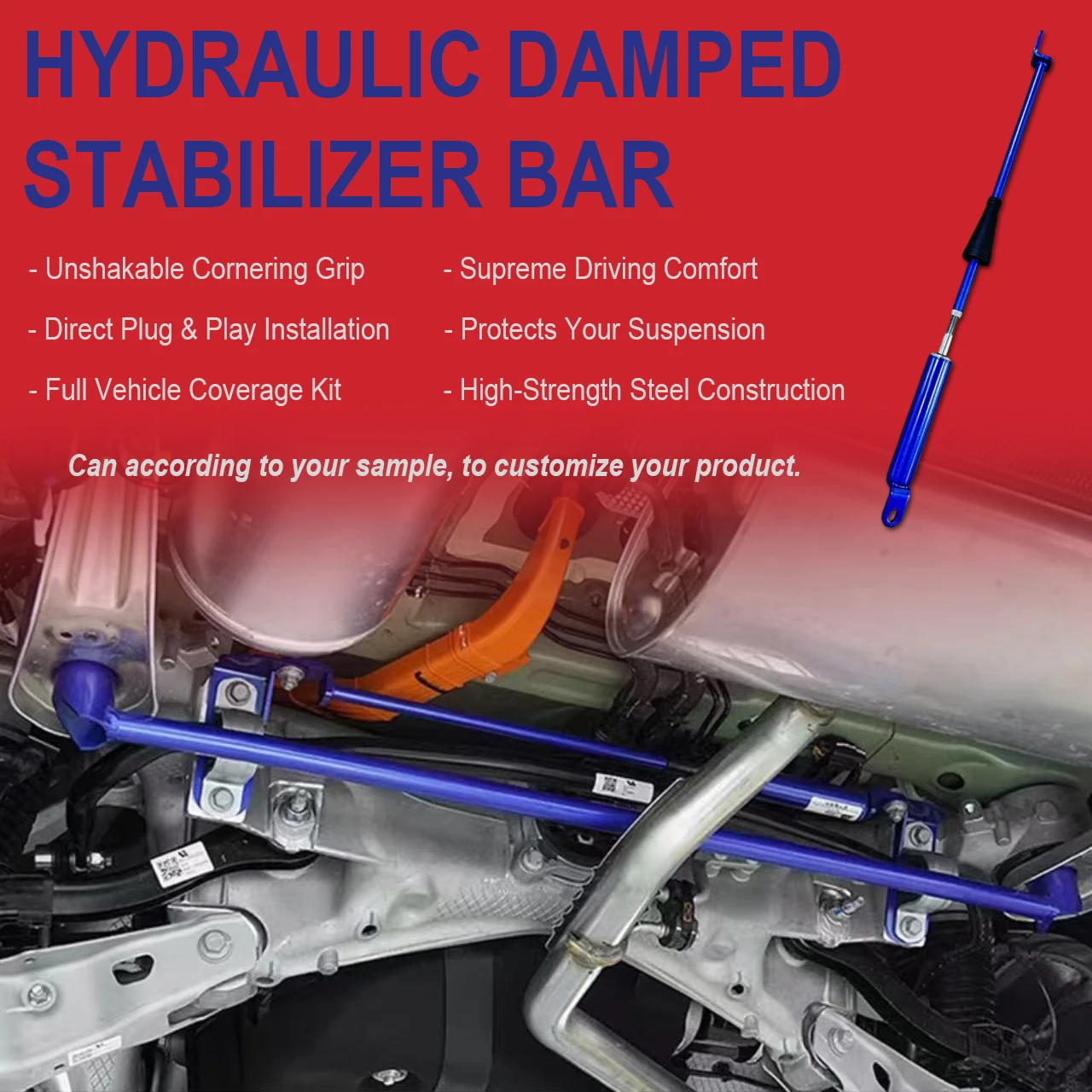 product oem odm vehicle parts performance strut bar car upgraded hydraulic damping balance bar kits-6