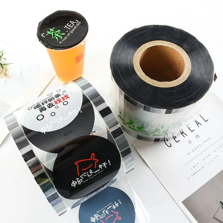 Customized Printing Logo Esay Peel Laminated Bubble Tea/Yogurt Cup Sealing Film For Plastic/Paper Cup