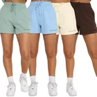 Wholesale Women High Waist Pocket Custom Logo Sportswear 2Pc Sweat Womens Shorts Set