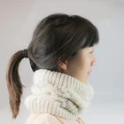 Scarf VCANFASHION Circular Neck Scarf Soft Custom Logo White Warmer Scarf Polyester Fleece Knitting Winter Scarf Warm