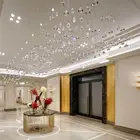 Glass Bead Chandelier Chic Hotel Hand Blown Glass Beads Large Clear Amber Chandelier