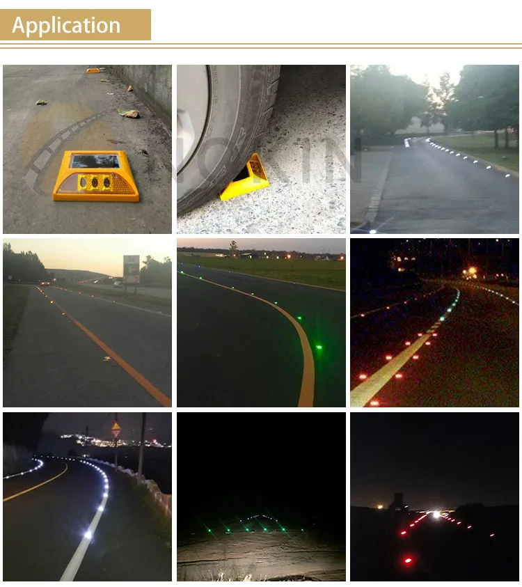 IP68 waterproof raised pavement solar LED road stud markers