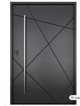 Alufront Modern Aluminum Alloy Anti-Theft Entry Doors with Double Tempered Glass for Exterior Use in Houses Villas Apartments