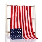 Printed Terry Towel Factory Wholesale Creative Printed Turkish Terry National Flag Beach Towel 100% Cotton Gots
