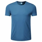 Clothes Wholesale Men's Gym Clothes Blank T Shirt Breathable Summer Sport 100% Polyester T Shirt