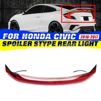 Car Rear LED Spoiler Rear Trunk Spoiler Lip Wing Light For Honda For Civic 2016-2017 Tail Brake Stop Light Signal Lamp