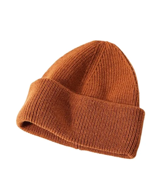 Acrylic Pull On Closure Knitted Beanie 