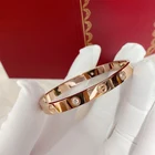 Luxury Designer 316L Stainless Steel 18K Gold Plated Screwdriver Screw Love Brand Bangle Bracelet