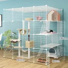 Cat 147*111*146cm Cat Cage Villa Household Indoor Small Clearance Nest Large Free Space With Toilet Cat House