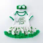 Baby Dress Party Baby Girl Dresses Party Eco-friendly Festival Printed Mesh Baby 2 Piece Clothes Dress Girl Party Romper