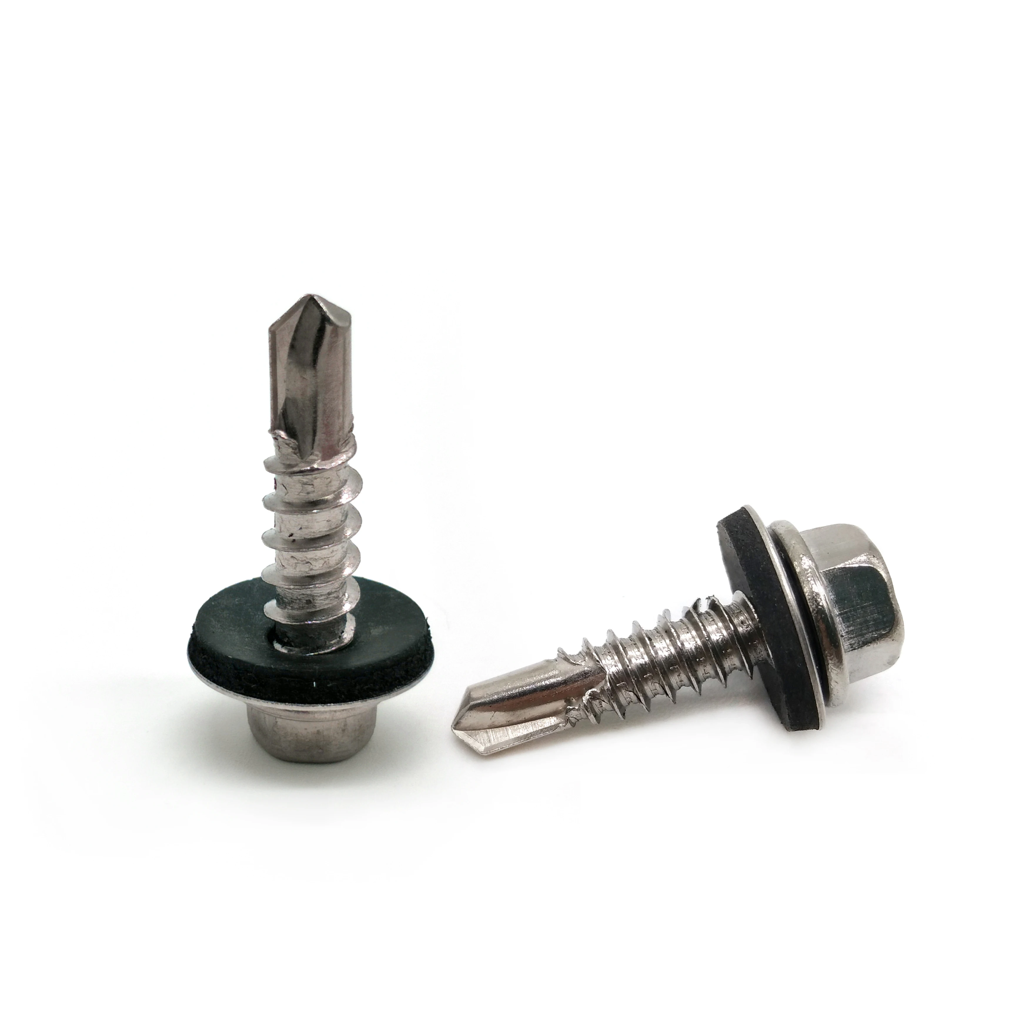 M5 Colored Zinc Hexagon Screws Hex Head Self Tapping Wood Screw & Rubber Washer 