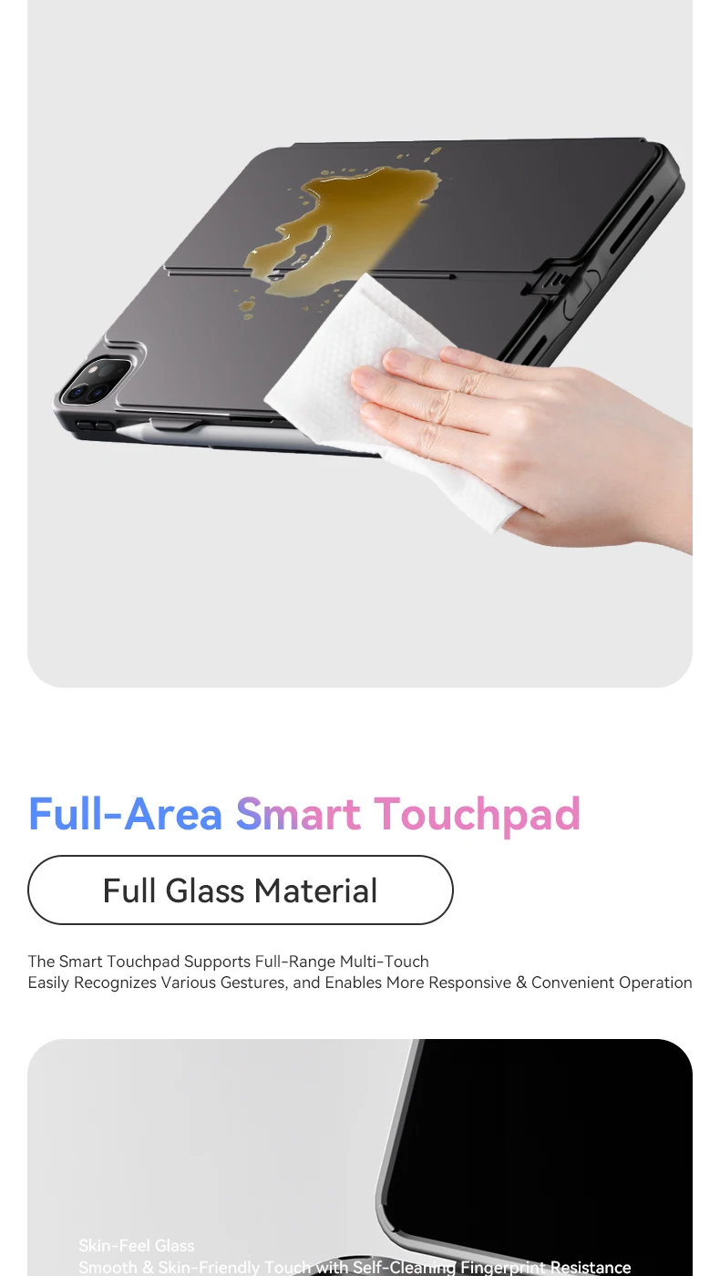 product wholesale wireless keyboard tablet protective detachable case for ipad pro 109 inch magnetic case for ipad pro with pen holster-9