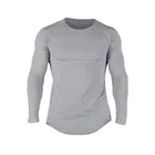 Fit Hot Sale High Quality Athletic Wear Long Sleeve T Shirt Custom Mens Muscle Fit Workout Gym 100 Cotton T Shirts