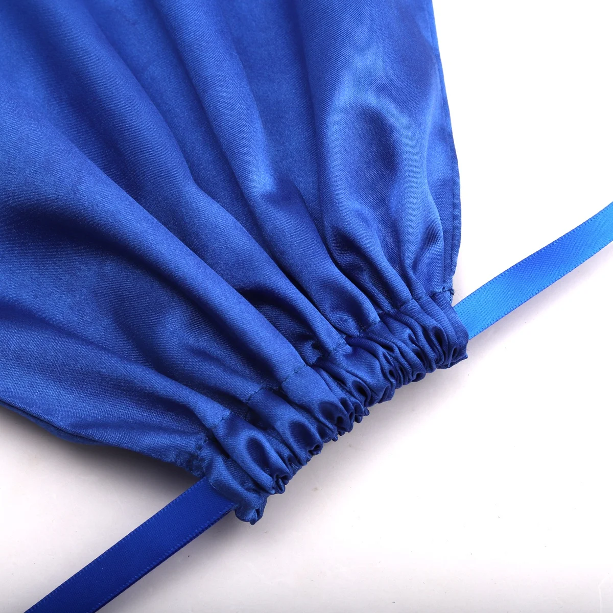 Hot Sale Blue Silk Drawstring Bag For Hair Packaging Luxury Bundle Lingerie Wig Storage Dust Satin Pouch