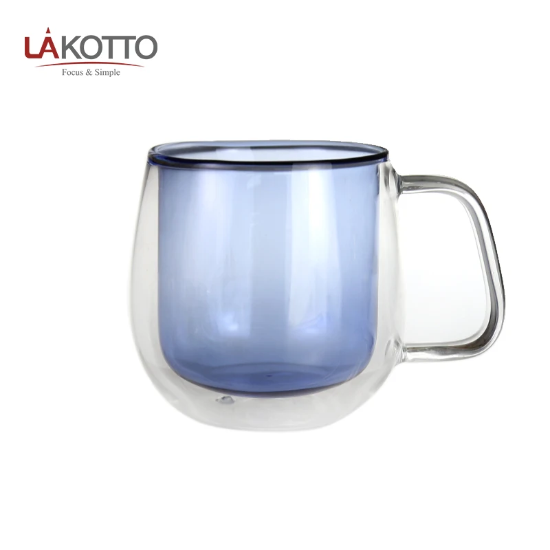 Eco friendly High Quality coffee mug double wall glass tea cup