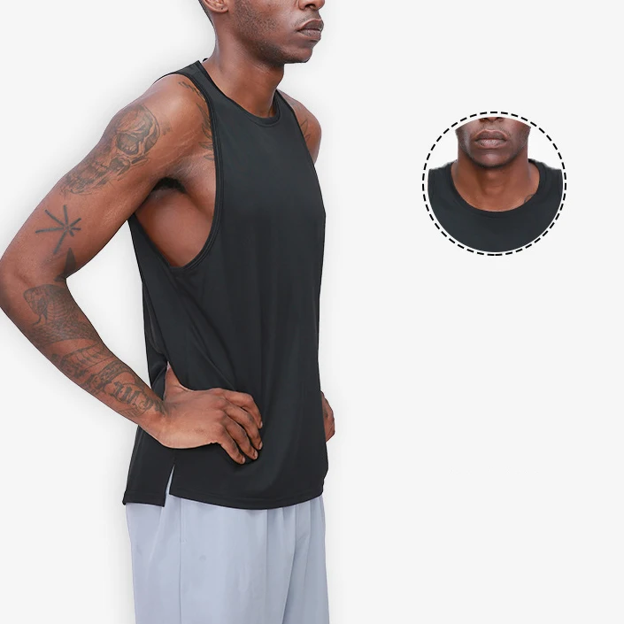 Good Price High Quality Quick Dry Breathable Workout Sleeveless T-shirts High Elastic Mens Tank Tops Bodybuilding Fitness