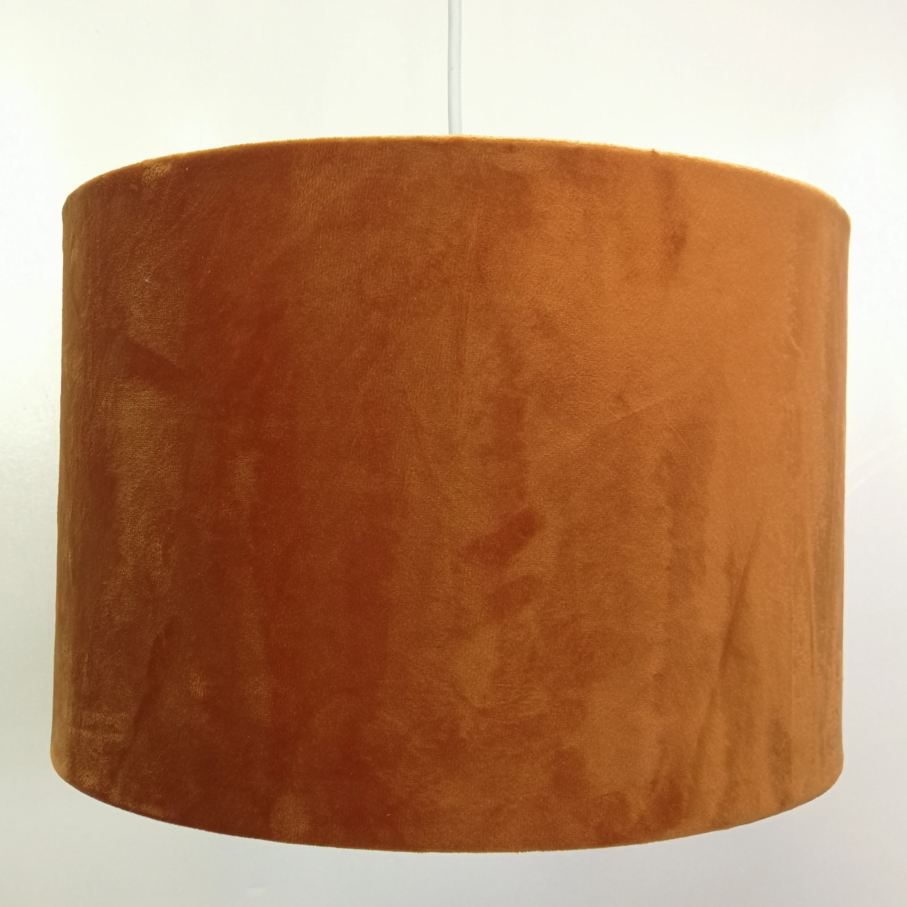 ochre velvet lampshade