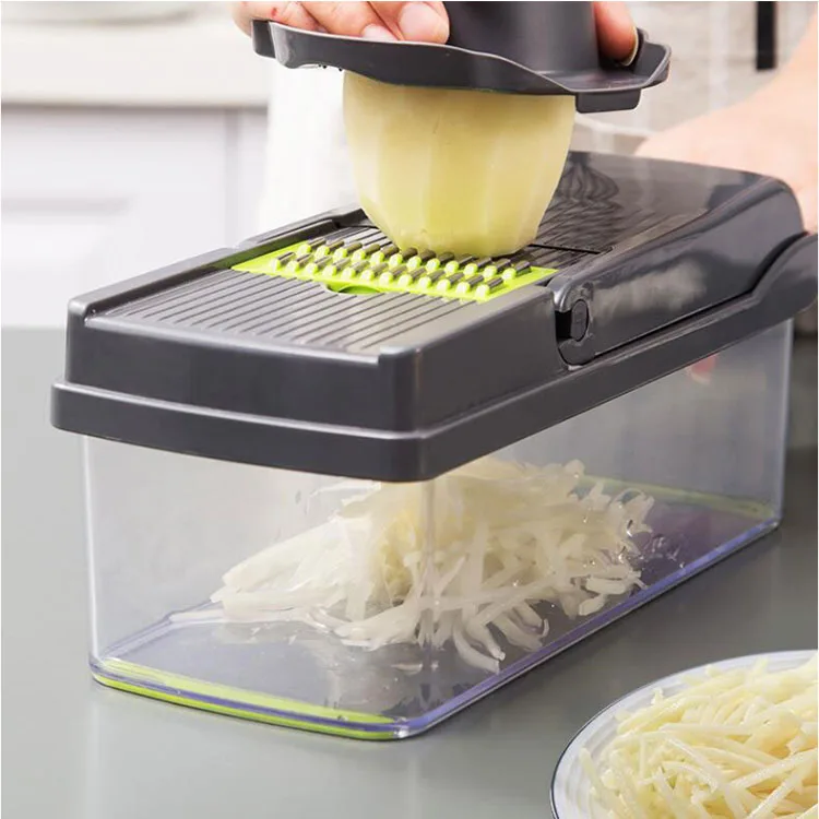 Kitchen Vegetable Shredding Potatoes Shredding Slicing Home Multifunctional Vegetable Cutter with Box