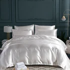 Comforter Comforter Sets Hotel Home Solid Color Imitated Satin Silk Luxury 3pcs Comforter Bedding Set