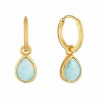 Turquoise Jewelry Gold Plated Turquoise Earring Jewelry For Women 925 Sterling Silver Earring Jewelry