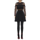 Frocks Women Summer Dress Frocks Appliqued Splicing Lace Dress