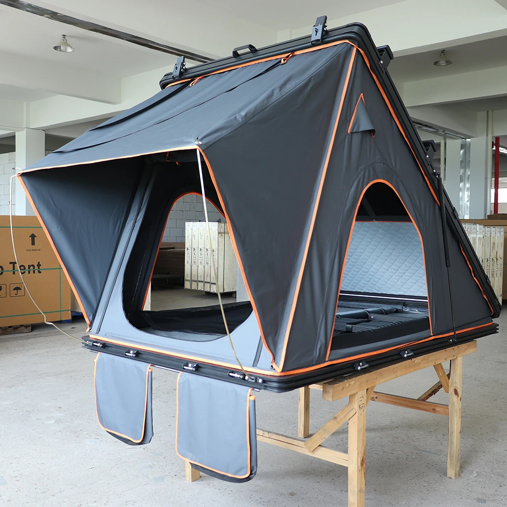 3-4 Person Hard Shell Roof Top Tent with 320G Oxford Cloth and 210x132x150cm Open Size for SUV Rooftop Camping