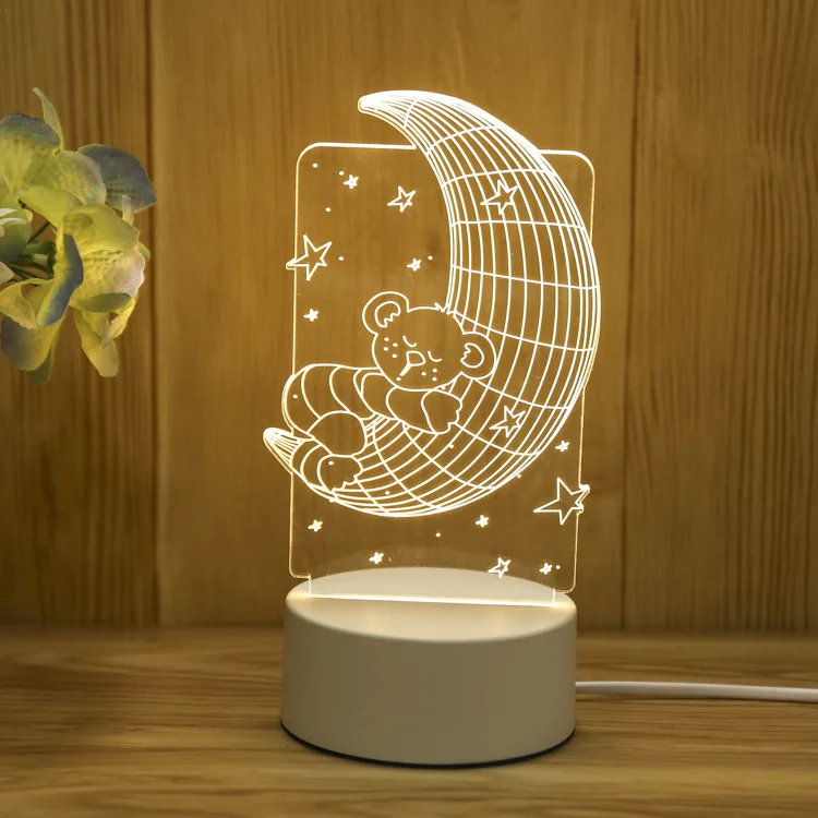 3D Anime Led Night Light Anime Illusion Night Lamp Gift for Bedroom Decor Light Led Sensor Color Changing Work Desk Lamp