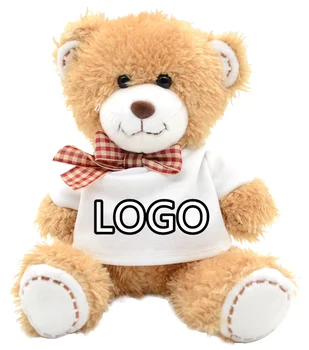 Customised OEM plush toy logo Sublimation blanks buy teddy bear kids plush bear soft toys