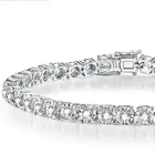 Diamond Fountain Jewelry High Quality Tennis Choker Chain Iced Out 4mm Diamond Tennis Chain