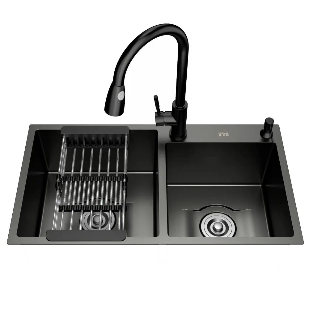 8045 Modern 3 0mm Undermount Hand Wash Double Bowl Stainless Steel Kitchen Sink Buy Kitchen Basin Sink Stainless Steel Sink Undermount Sink Product On Alibaba Com