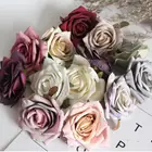 Color Wedding New Artificial Rose Head DIY Handmade Wreath Material European Style Retro Color Mori Handmade Accessories
