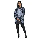 Dresses Tie Dye Dress Custom Autumn Casual Long Sleeve Midi Dresses Tie Dye 2021 Fall Hoodie Dress Women