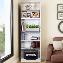Modern Style Bookcase modern wooden standard display bookshelf Unit With Adjustable Shelving Furniture For Living Roo