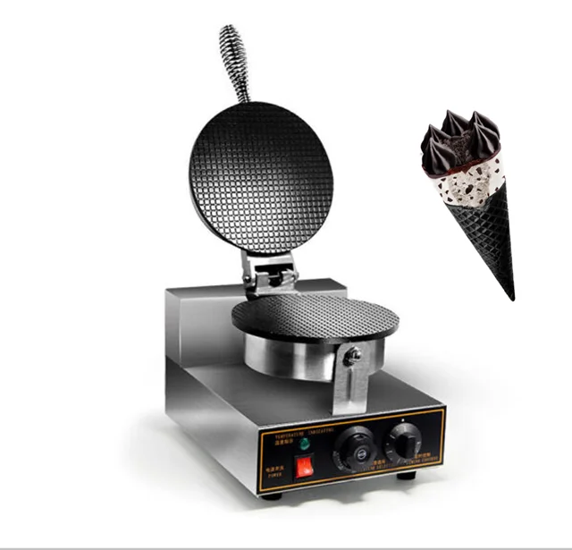 220V Commercial Ice Cream Cone Machine Electric Waffle Maker Dual Baker 110V 220V Commercial Ice Cream Cone Machine Electric Waffle Maker Dual Baker 110V
