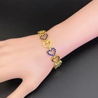 Bracelet Kaidimei Fashion Jewellery 18K Gold Small Zircon Heart Link Chain Bracelet