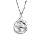 Charm Coin Coin Name Necklace Sterling Silver Hammering Charm Coin Pendant Tidal Teardrop Necklace