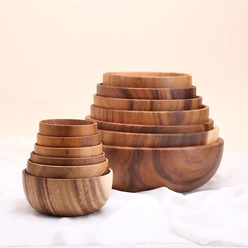 Professional Manufacturer Reasonable Price Acacia Wood Bowls