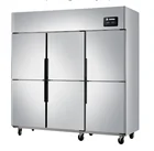Commercial 6 Doors 1500L Freezing Upright Freezer Refrigerator Hotel Kitchen