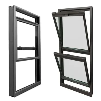 ALUFRONT New Design American Style Sliding windows Heavy Duty Aluminum Single and Double Hung Windows for Apartment