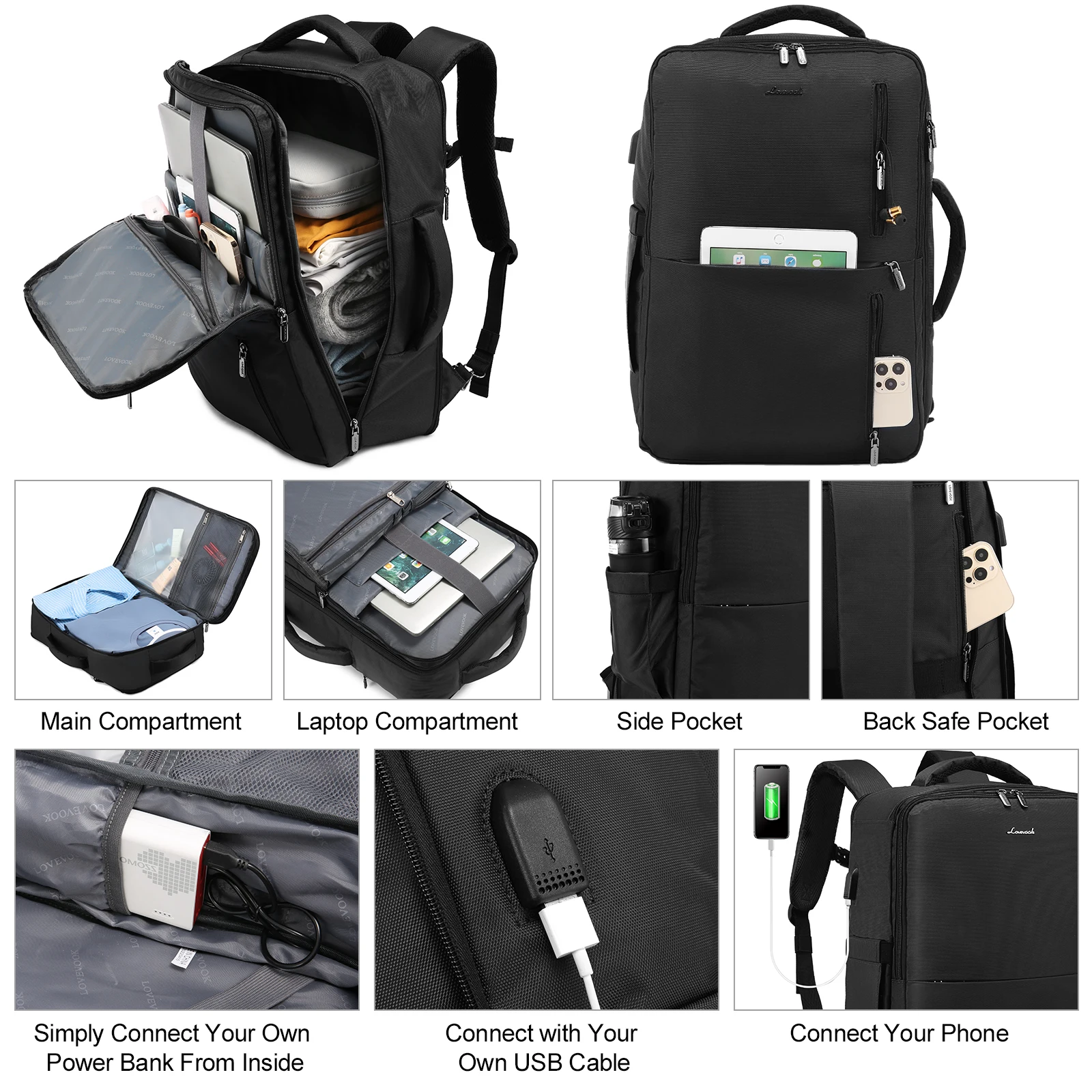 Business Men's Oxford Carry-On Backpack