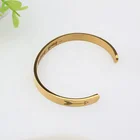 Bracelet Personalized Simple Design Rose Gold 18k Gold Plated Engraved Custom Cuff Bangle Bracelet