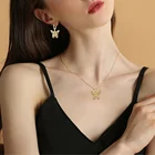 Butterfly Earrings Butterflybutterfly Merryshine Women Jewelry Silver 18k Gold Plated Butterfly Drop Hoop Huggie Earrings
