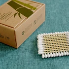 Bamboo Bamboo Stick Cotton Accept OEM 200 Pcs Wooden Stick Bamboo Cotton EarBuds In A Kraft Box