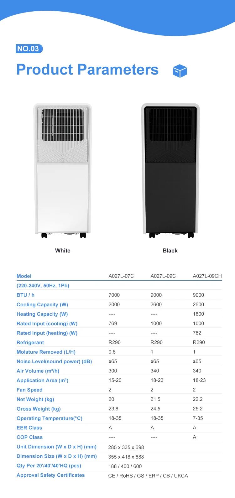 Portable Air Conditioner, 7000, R290 - detail 10