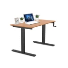 Adjustable Metal Desk Frame 2 Legs Manual Adjustable Height Metal Office Desk Base Hand Crank Sit Stand Desk Frame