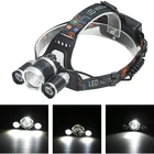 Flashlight Hot Sale 3 LED Head Lamp Rechargeable Headlight T6 Outdoor Waterproof Camping Flashlight