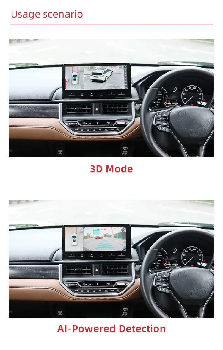 product wemaer universal ahd 1080p 6 channel ai car 360 degree panorama camera 6 ways bird panoramic cameras system-2