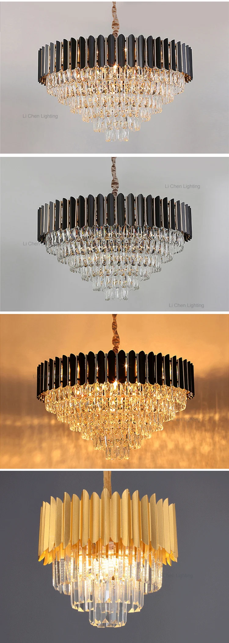 p0060 modern design residential living room bedroom decoration crystal luxury led pendant lamp -3